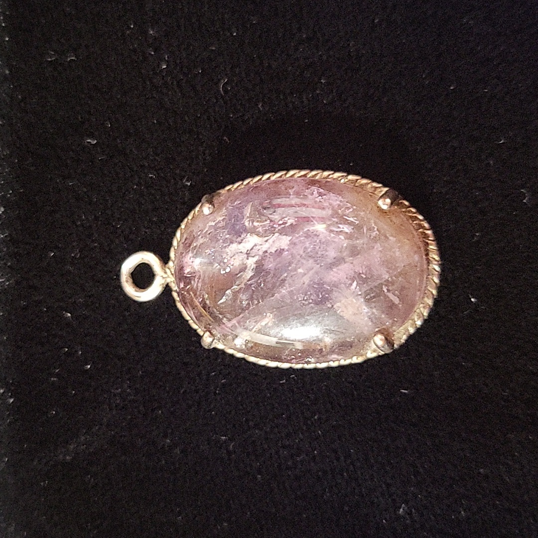 Handcrafted Pink Amethyst And Sterling Silver Pendant